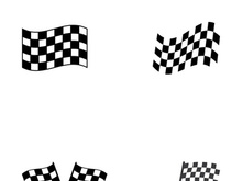 Creative and modern racing flag logo design.