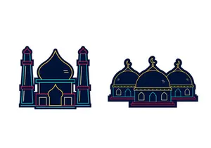 Neon Mosque Illustration