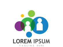 Creative people community group logo design.