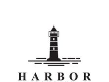 Lighthouse icon logo and vector illustration beacon tower design vintage symbol