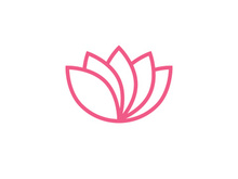 Lotus flower vector logo template