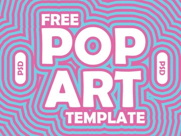 Free Pop Art Template (PSD) preview picture