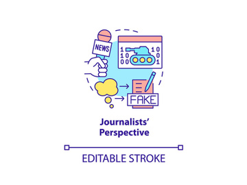 Journalists perspective concept icon preview picture