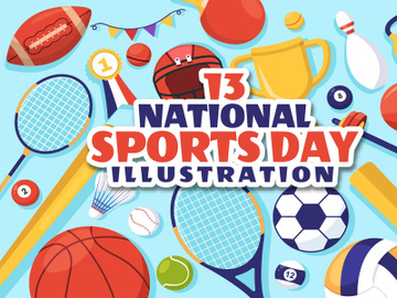 13 National Sports Day Illustration preview picture