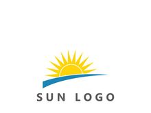 Sun logo design with a modern concept.
