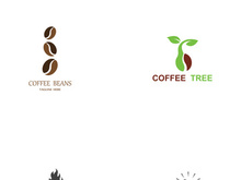 Premium coffee bean logo design.