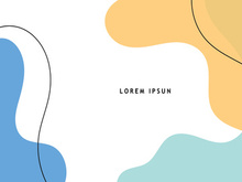 Hand drawn minimalist fluid shapes background