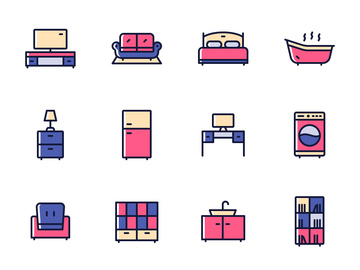 Futon - 15 Furniture Icons preview picture