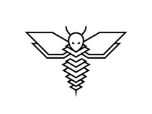 Bee animal logo design template