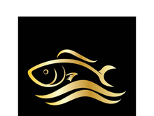 Fish logo template. Creative vector symbol