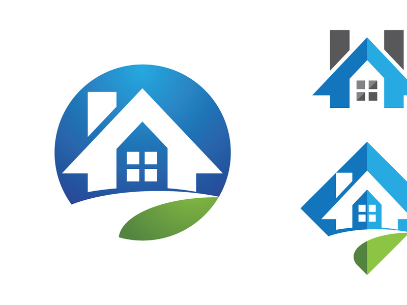 Home industrial Property concept icon logo illustration