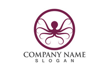 Octopus logo vector design symbol