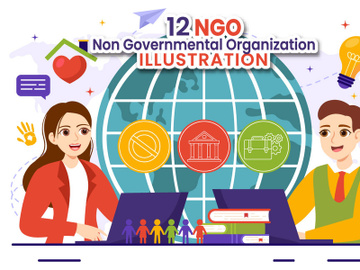 12 NGO or Non Governmental Organization Illustration preview picture