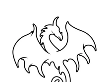Dragon illustration icon design template vector