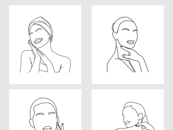 Beauty Woman Line Art, Wall Decoration