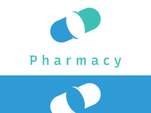 Pharmacy health abstract logo.