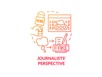 Journalists perspective red gradient concept icon preview picture