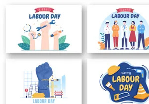 17 Happy Labor Day Illustration