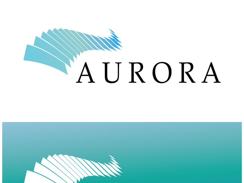 aurora logo design icon illustration vector template