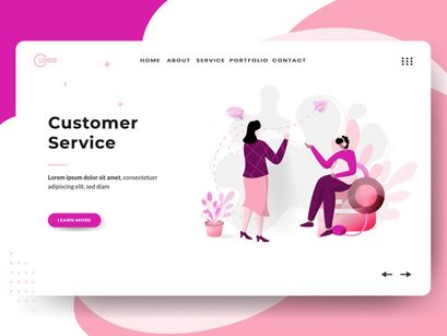 Business Online sets Illustration