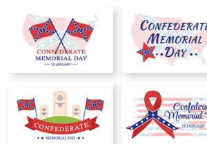 10 Confederate Memorial Day Illustration