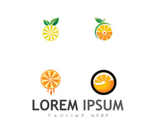 Fresh citrus fruit logo design.