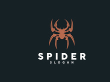 Spider Logo, Insect Animal Vector, Premium Vintage Design