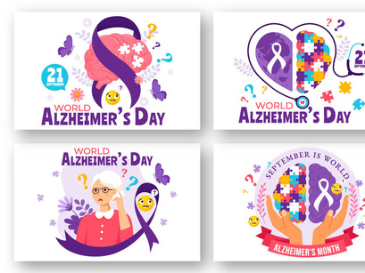 13 World Alzheimer's Day Illustration