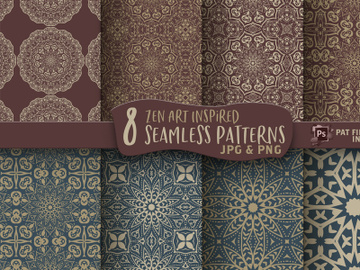Mandala Seamless Digital Paper Patterns preview picture