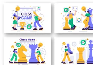9 Chess Board Game Illustration