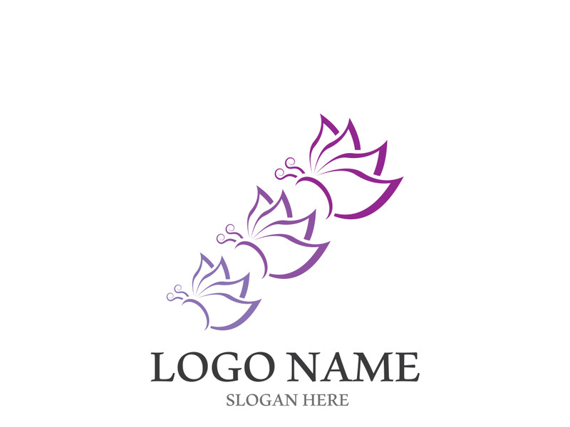 Butterfly logo icon vector design illustration