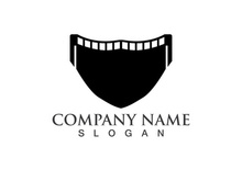 Face protection  Mask Vector logo. Medical Mask logo vector icon illustration design