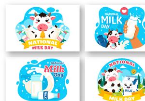 10 National Milk Day Illustration