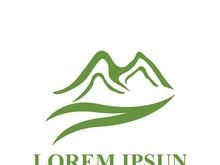 Mountain icon logo template vector illustration design