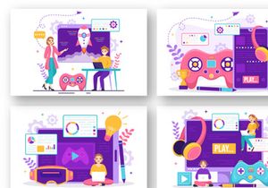 12 Video Game Development Illustration