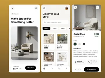 Modern Furniture App UI/UX Design – Minimal & Premium Mobile Exp preview picture