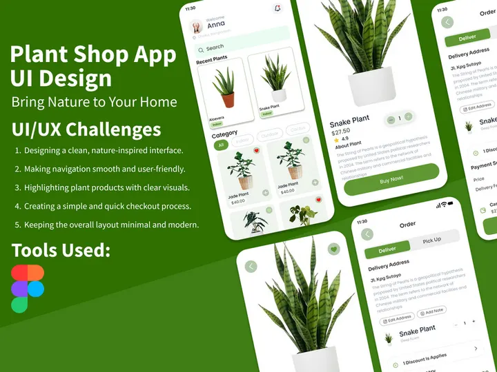 Plant Shop App UI Design – Bring Nature to Your Home