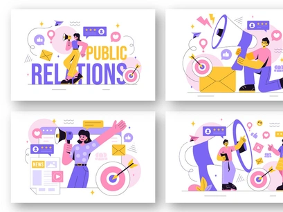 12 Public Relations Illustration