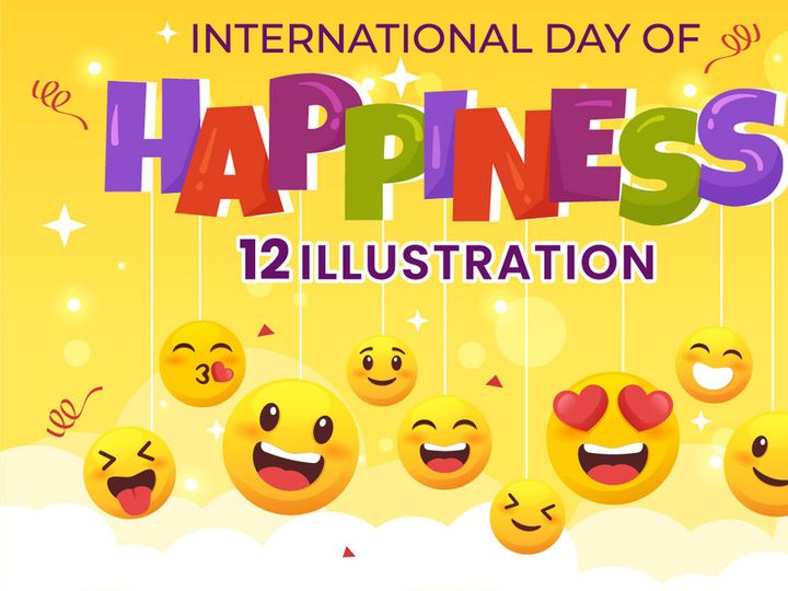 12 World Happiness Day Illustration