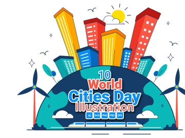 10 World Cities Day Illustration preview picture