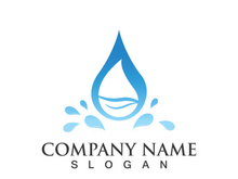 Water drop logo icon illustration template design