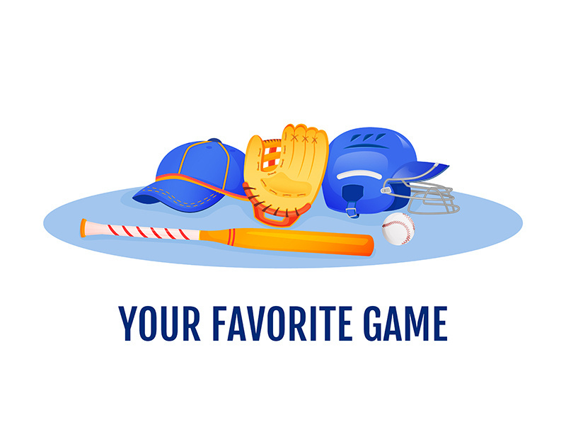 Your favorite game flat concept vector illustration