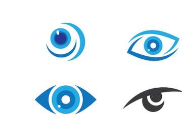 Eye care vector logo design, icon template preview picture