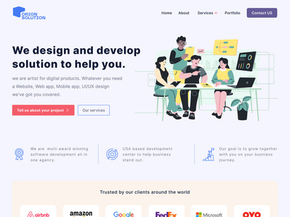 Software Startup Agency Landing Page