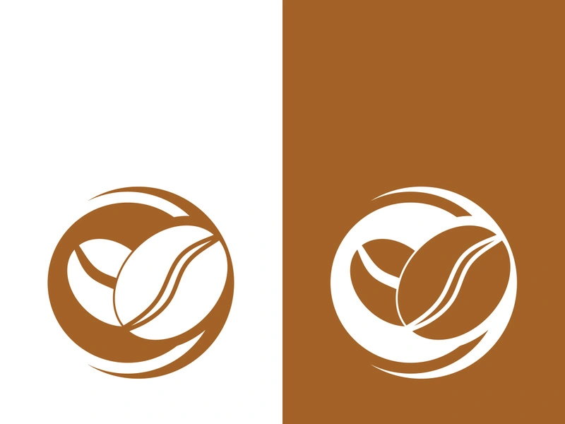 Coffee bean icon vector illustration template