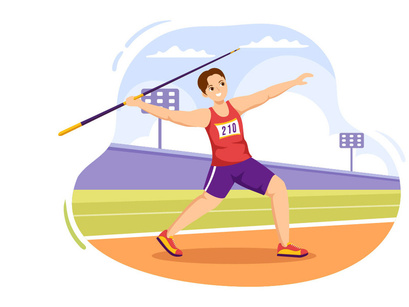 11 Javelin Throw Sports Illustration