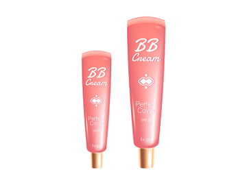 BB cream realistic product vector design preview picture