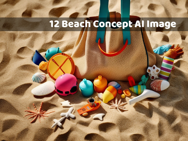 Beach Concept Illustration AI Image