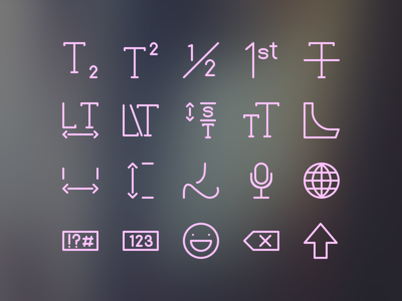 Typography and Keyboard Icons