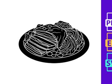 Kimbap Slices and Vegetables Plate preview picture